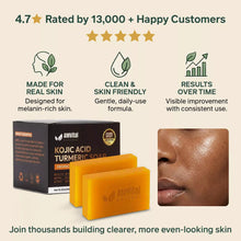 Load image into Gallery viewer, AMVital Turmeric Kojic Acid Soap Bar for Dark Spots &amp; Uneven Tone
