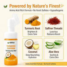 Load image into Gallery viewer, AMVital Turmeric Saffron Foaming Face Wash with Cleansing Brush
