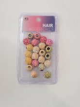 Load image into Gallery viewer, Ana Beauty Wood Hair Beads - Barrel Type w/Lines
