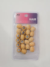 Load image into Gallery viewer, Ana Beauty Wood Hair Beads - Barrel Type w/Lines

