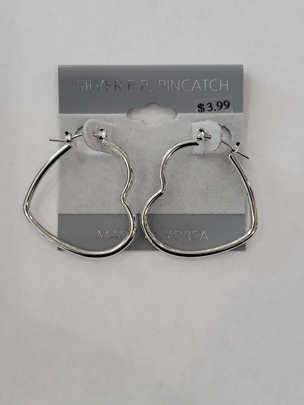 Heart Hoop Earrings #351530-S