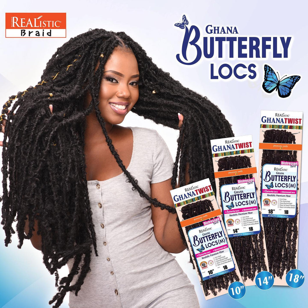 Bijoux Ghana Realistic Butterfly Locs