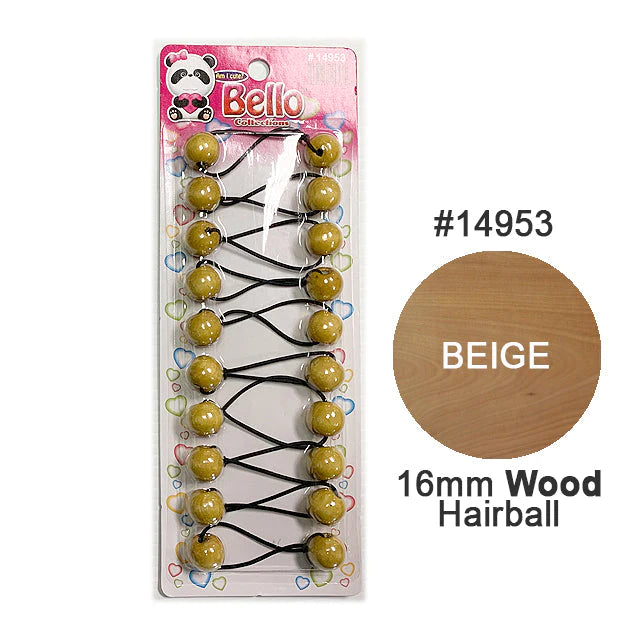 Bello Wood Beige Hair Bubbles #14953, 1pk