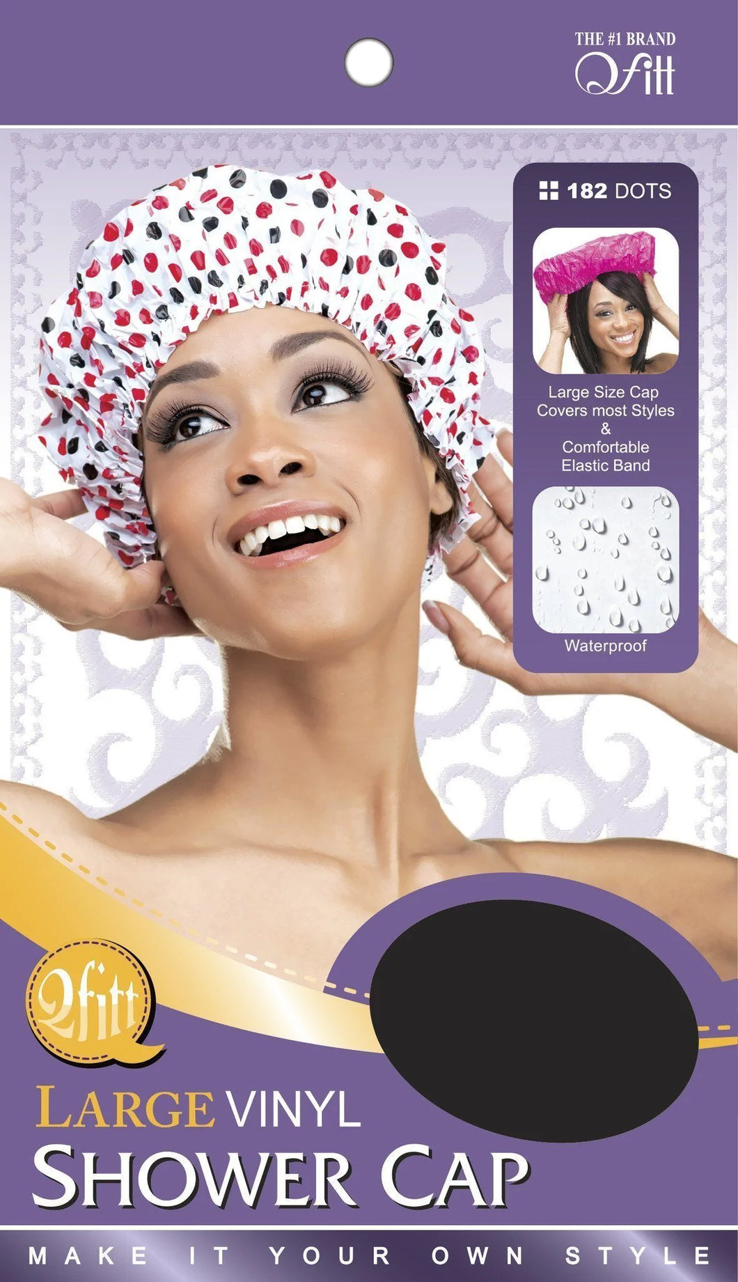 Qfitt Large Vinyl Shower Cap