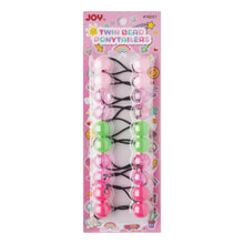 Load image into Gallery viewer, Joy Twin Bead Ponytailers, 10ct
