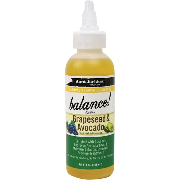 Aunt Jackie's Balance! Grapeseed & Avocado Growth Oil